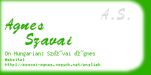 agnes szavai business card